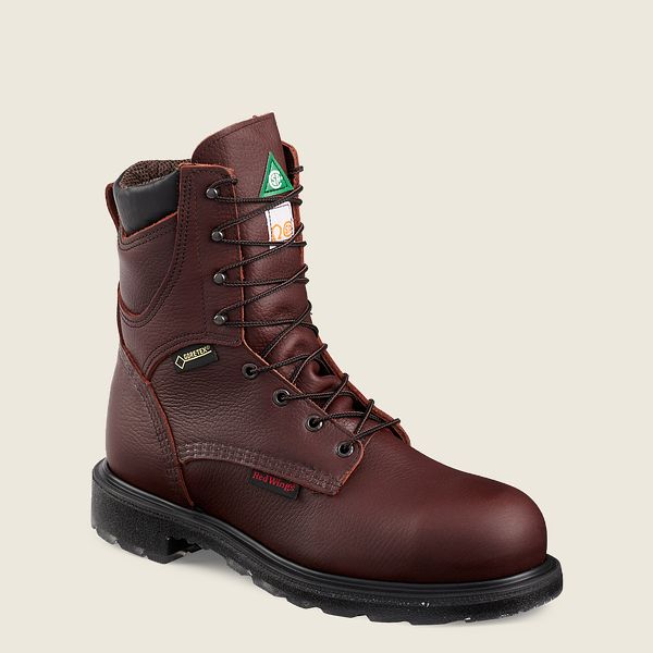 レッド ウィング(Red Wing) SuperSole® 2.0 - 8インチ防水CSA安全つま先 ブーツ メンズ ボルドー JP14289